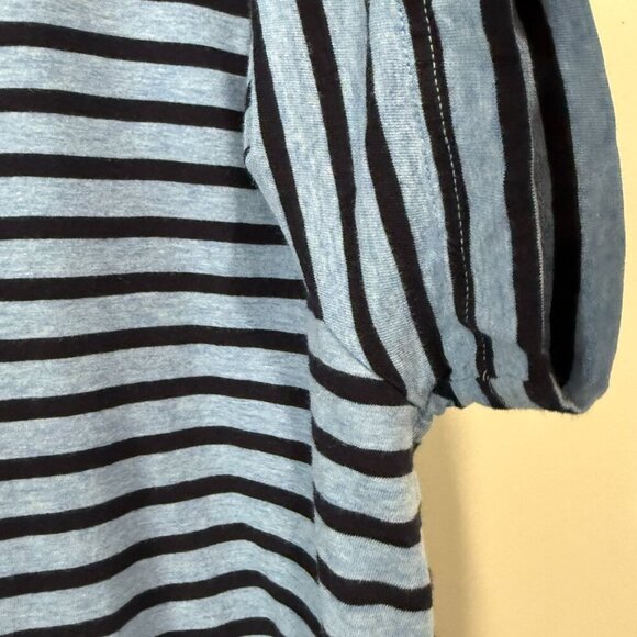 Banana Republic Soft Navy Blue Striped Henley Shirt Size M 100% Cotton - Picture 16 of 17